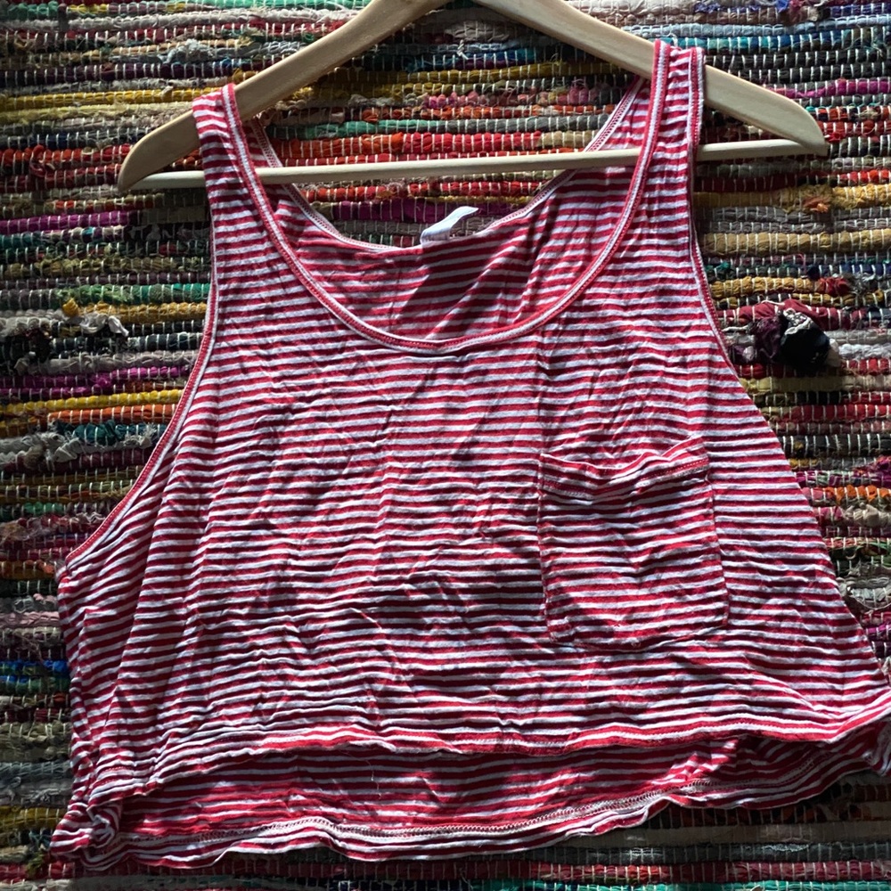 American Apparel Striped Crop Top